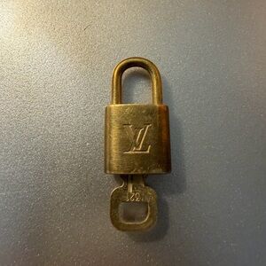 Louis Vuitton Gold Padlock with Key